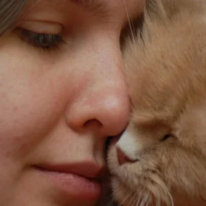 Mucki beim Schmusen...