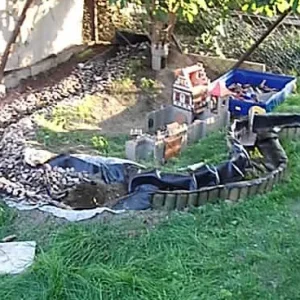 der Bachlauf immernoch im Bau